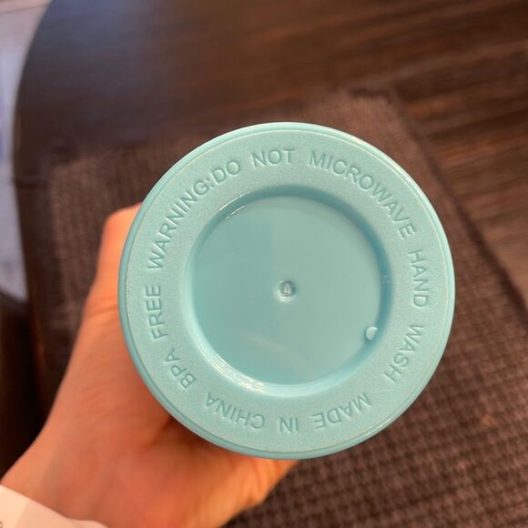 Blue/Pink Water Thermos with Gold cap - Picture 3 of 3